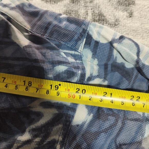 Columbia Sportswear Men's GRT Button-Up Shirt L Blue Floral Print Casual Hiking - Picture 8 of 10